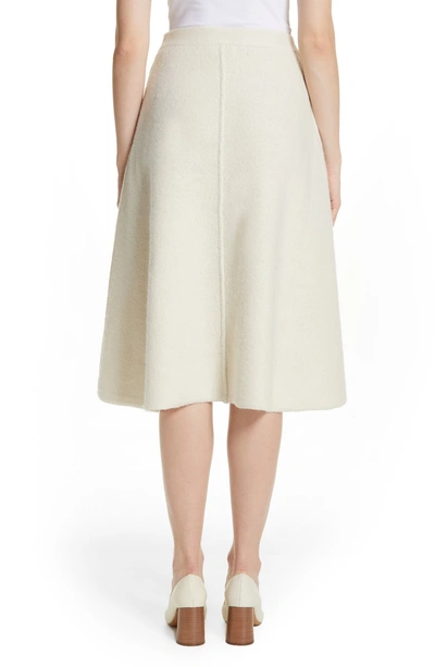 Shop Co A-line Alpaca & Wool Skirt In Ivory