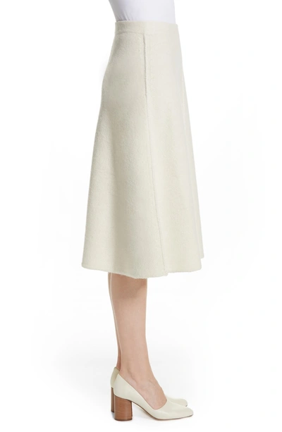 Shop Co A-line Alpaca & Wool Skirt In Ivory