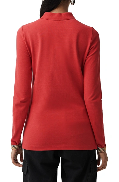 Shop Burberry Zulia Polo Shirt In Bright Red
