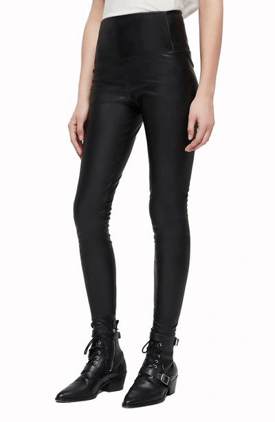 Shop Allsaints Cora Faux Leather Leggings In Black