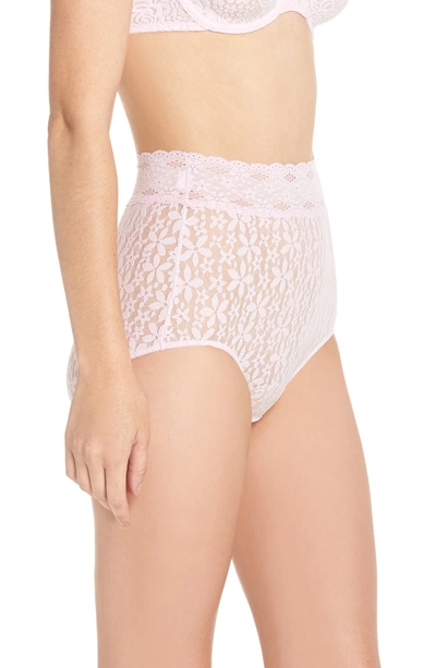 Shop Wacoal Halo Lace Briefs In Lilac Snow