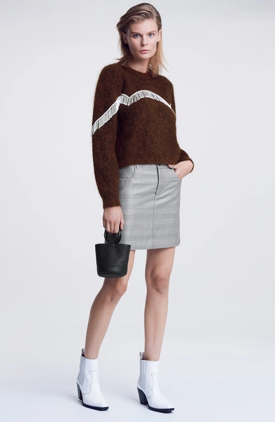 Shop Ganni Mohair Blend Knit Sweater In Caramel Cafe 983