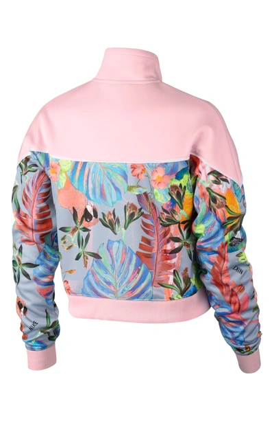 Shop Nike Hyper Femme Crop Jacket In Arctic Pink/ Pure Platinum