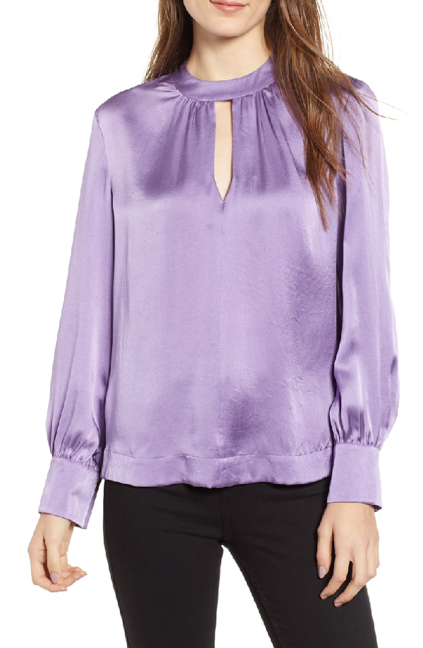 lilac satin blouse