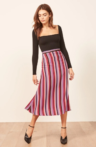 Shop Reformation Bea Skirt In Luisa Stripe