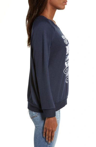 Shop Prince Peter Eat, Drink & Be Merry Pullover In Navy