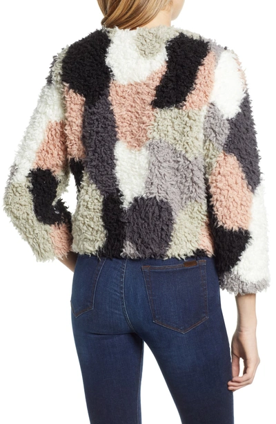 Shop 1.state Patchwork Faux Fur Crop Jacket In French Pink