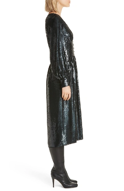 Shop Joie Kyria B Sequin Midi Dress In Caviar