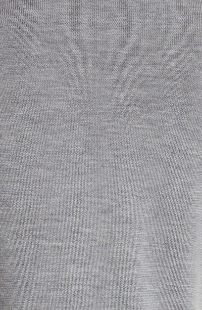 Shop Tory Burch Kimberly Flare Cuff Sweater In Medium Gray Melange
