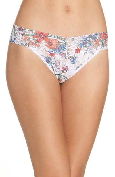 Shop Hanky Panky Cruise Fleur Original Rise Thong In Multi