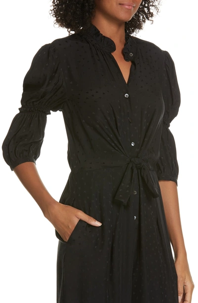 Shop Rebecca Taylor Silk Jacquard Jumpsuit In Black