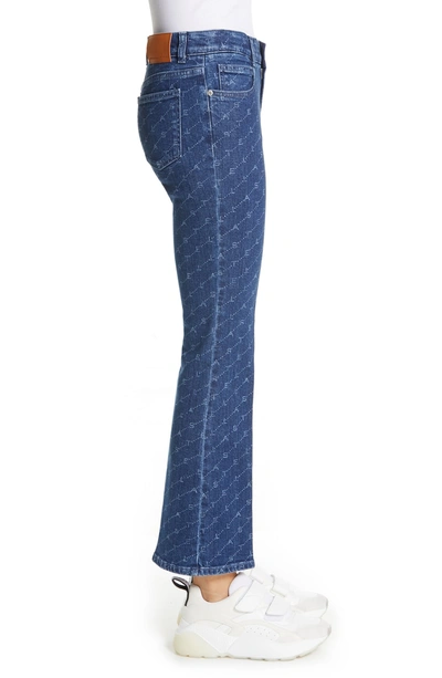 Shop Stella Mccartney The Skinny Kick Crop Flare Jeans In Dark Classic Blue