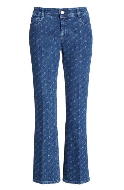 Shop Stella Mccartney The Skinny Kick Crop Flare Jeans In Dark Classic Blue