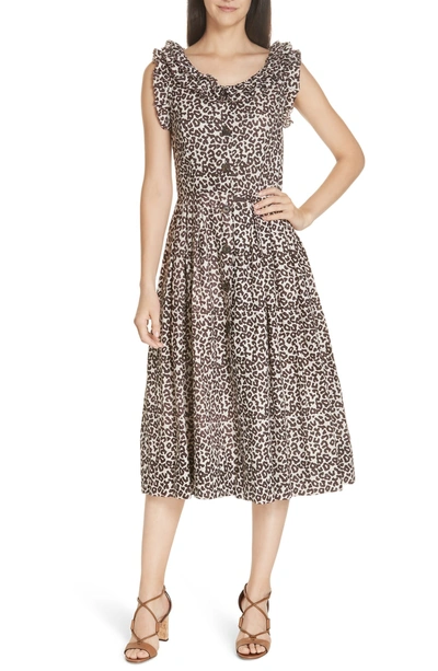 Shop Sea Lottie Leopard Print Dress In Natural