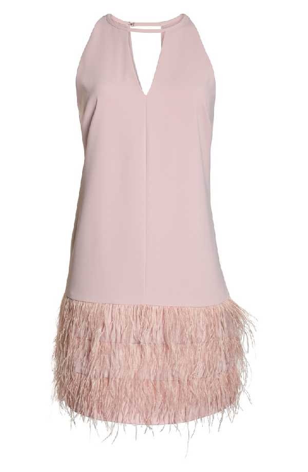 sam edelman feather hem shift dress