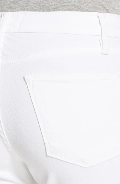 Shop Frame Le High Straight High Rise Jeans In Blanc