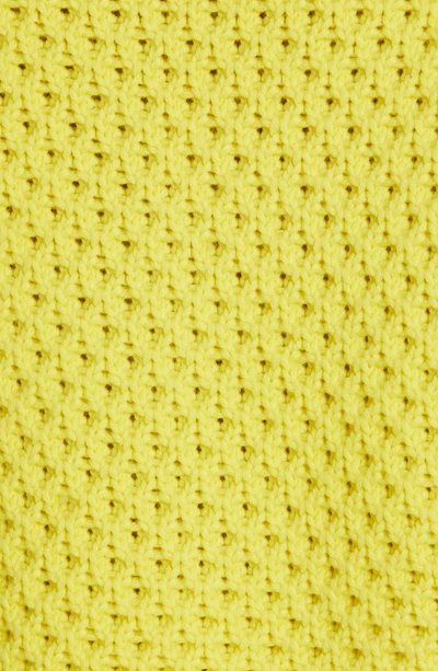Shop Tory Burch Honeycomb Knit Sweater In Stellar Yellow