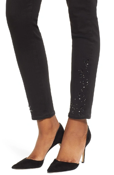 Shop Jen7 Black Ankle Jeans In Riche Touch Black Crystals