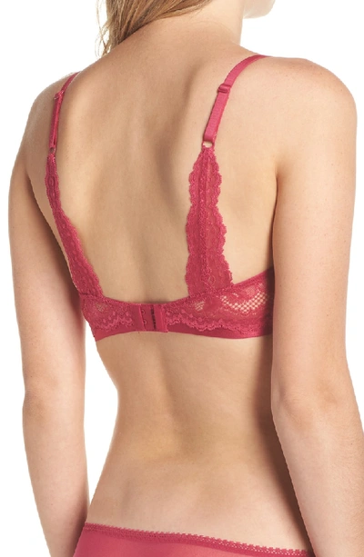 Shop On Gossamer 'beautifully Basic' Lace Trim Underwire Plunge Bra In Radiant Orchid