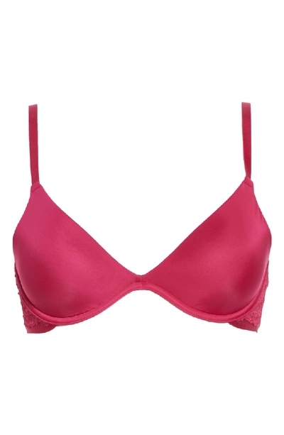 Shop On Gossamer 'beautifully Basic' Lace Trim Underwire Plunge Bra In Radiant Orchid