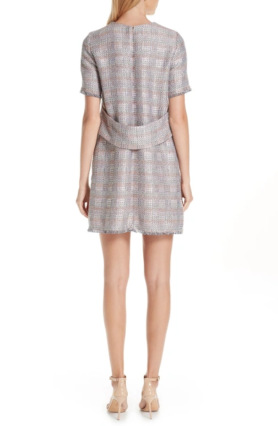 Shop Emporio Armani Check Woven Dress In Multicolor