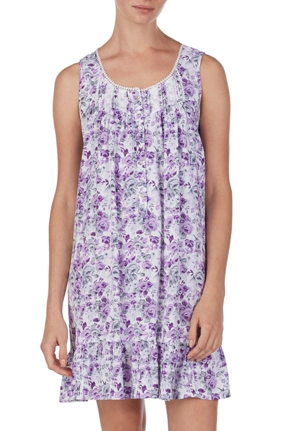 Shop Eileen West Waltz Nightgown In Purple Floral