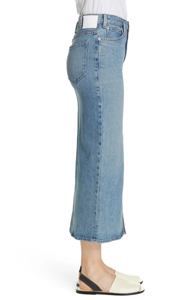 Shop Proenza Schouler Slit Seam Denim Midi Skirt In California
