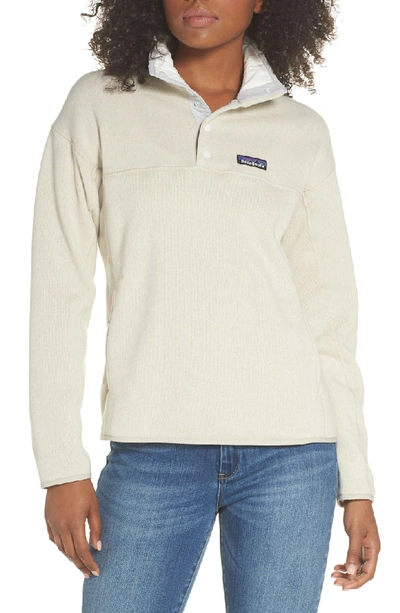 Shop Patagonia Lightweight Better Sweater Marsupial Fleece Pullover In Bleached Stone