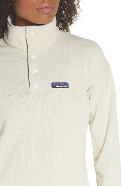 Shop Patagonia Lightweight Better Sweater Marsupial Fleece Pullover In Bleached Stone