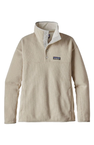 Shop Patagonia Lightweight Better Sweater Marsupial Fleece Pullover In Bleached Stone