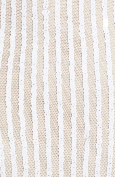 Shop Tiger Mist Tiffany Sequin Stripe Sheath Dress In White