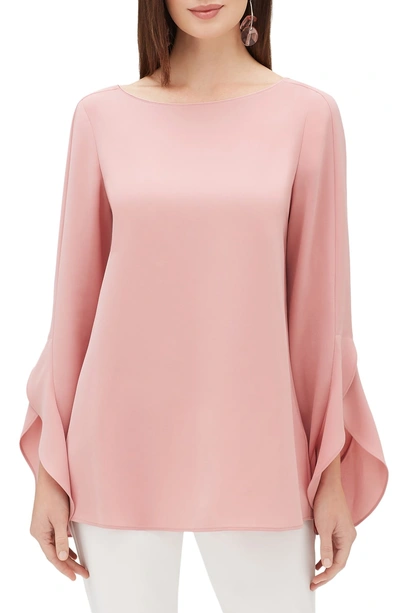 Shop Lafayette 148 Emory Finesse Crepe Blouse In Rosette