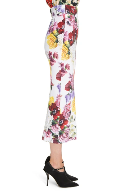 Shop Dolce & Gabbana Floral Print Jersey Pencil Skirt In Haw86 Pink Floral