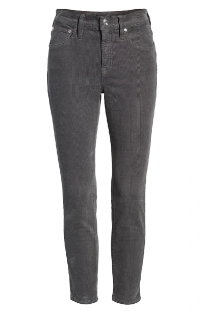 Shop Jcrew High Rise Toothpick Corduroy Jeans In Coal Grey