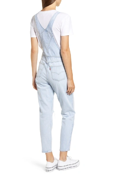 Shop Levi's Mom Ankle Denim Overalls In Donna Martin