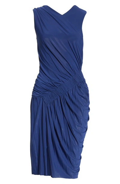Shop Jason Wu Ruched Jersey Sheath Dress In Sapphire Blue