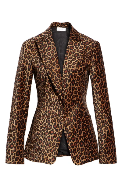 Shop A.l.c Mercer Marina Leopard Print Jacket In Natural