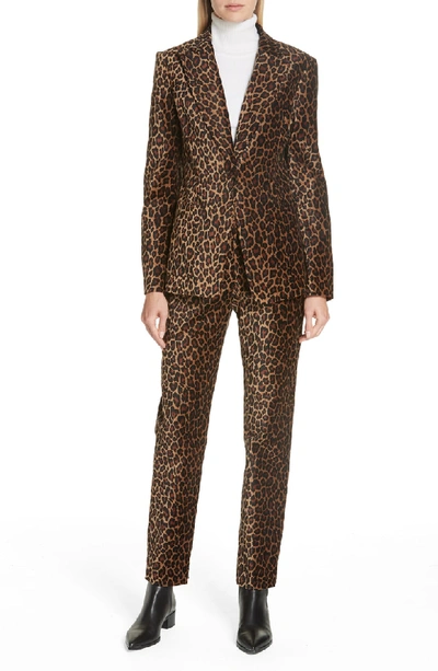 Shop A.l.c Mercer Marina Leopard Print Jacket In Natural