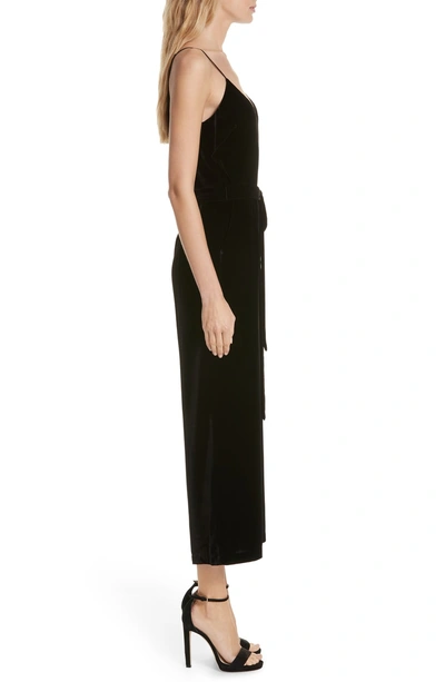 Shop L Agence Jaelyn Velvet Jumpsuit In Black