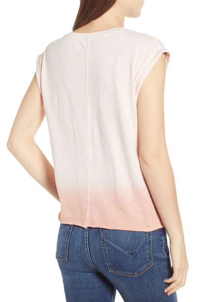 Shop Hudson Roll Sleeve Tank In Pink Ombre