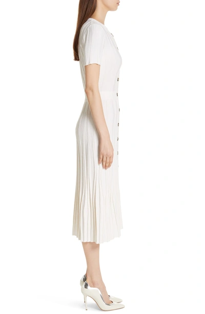 Shop Altuzarra Knit Button Front Dress In 102 Ivory