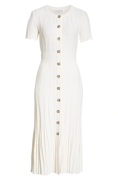 Shop Altuzarra Knit Button Front Dress In 102 Ivory