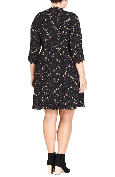 Shop City Chic Dream Ditsy Floral Print Dress In Dreamy Ditsy