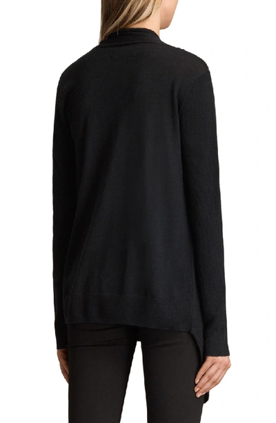 Shop Allsaints Drina Ribbed Cardigan In Black