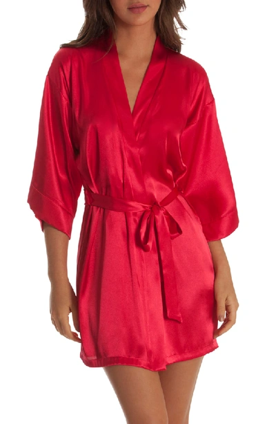 Shop In Bloom By Jonquil Satin Robe In Red