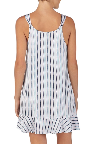 Shop Kate Spade Ruffle Hem Chemise In Striped Heart