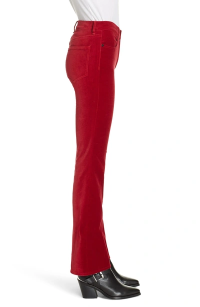 Shop Rag & Bone Bella Velveteen Flare Pants In Red