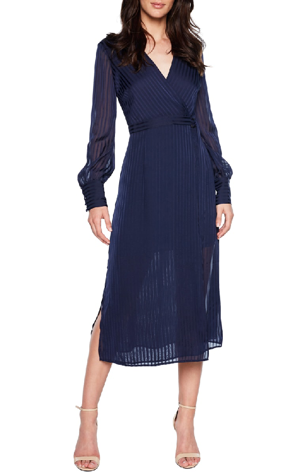 bardot shadow stripe dress
