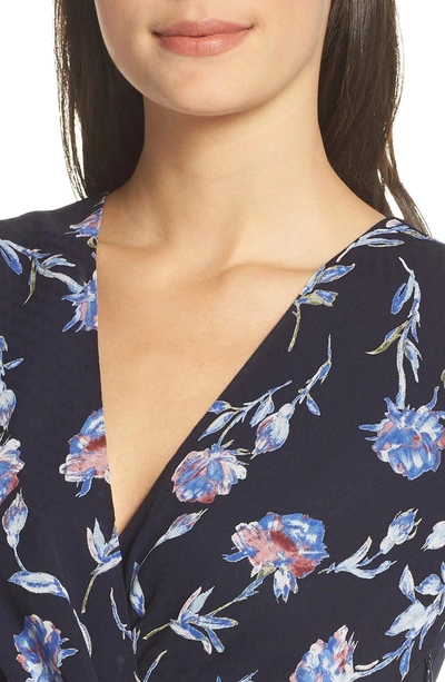 Shop 19 Cooper Floral Chiffon Dress In Navy Floral