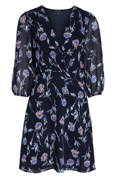 Shop 19 Cooper Floral Chiffon Dress In Navy Floral